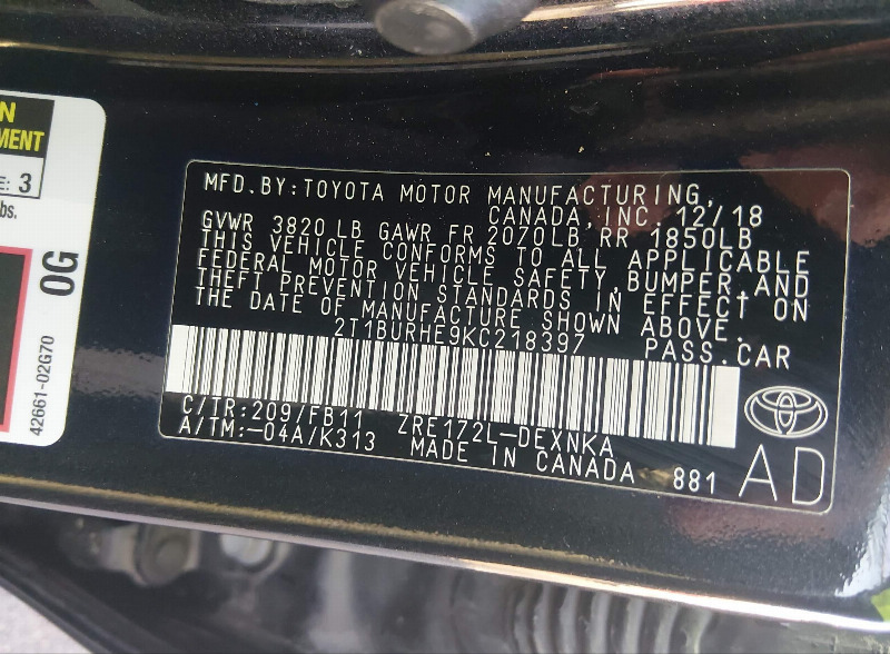 car Toyota Corolla id354401 photo #9