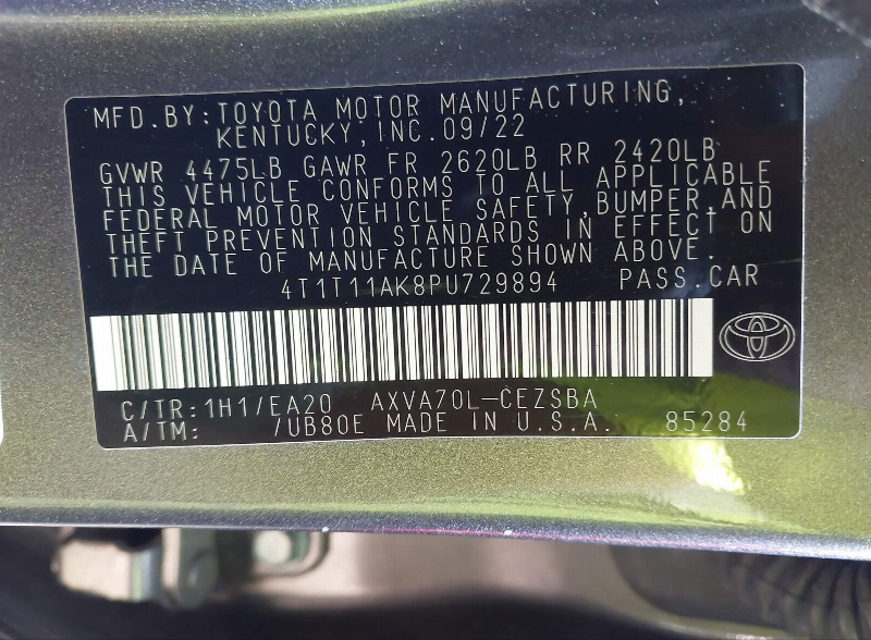 car Toyota Camry id359863 photo #9